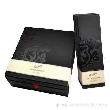 Luxury Wine Box with Hanged Lid, OEM Orders are Welcome